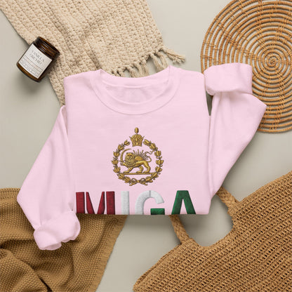 Light Pink – MIGA Pahlavi Crest Sleeve – close-up