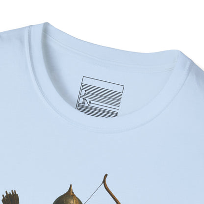 Light Blue – Arash the Archer Tee – close-up