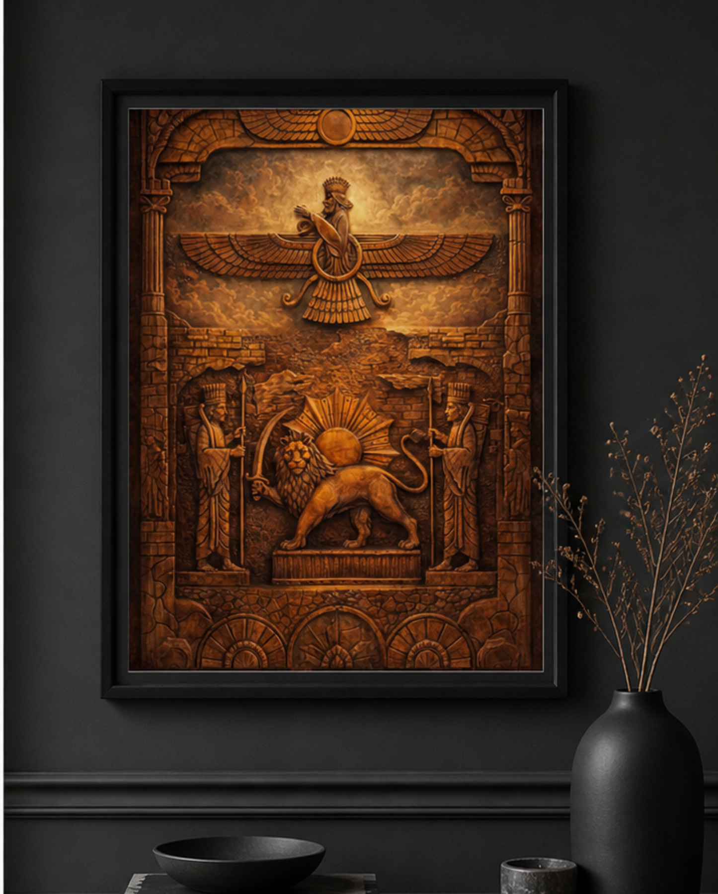 Achaemenid Relic - Wooden Framed Poster