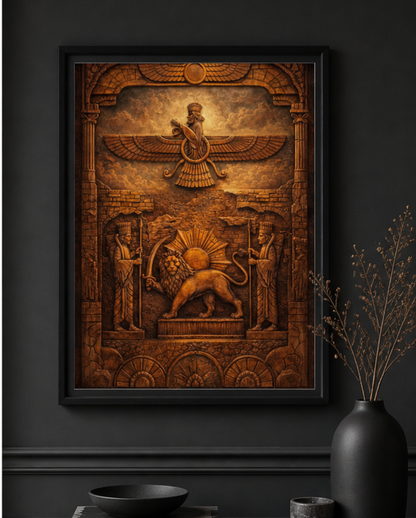 Achaemenid Relic - Wooden Framed Poster