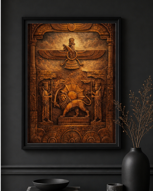 Achaemenid Relic - Wooden Framed Poster