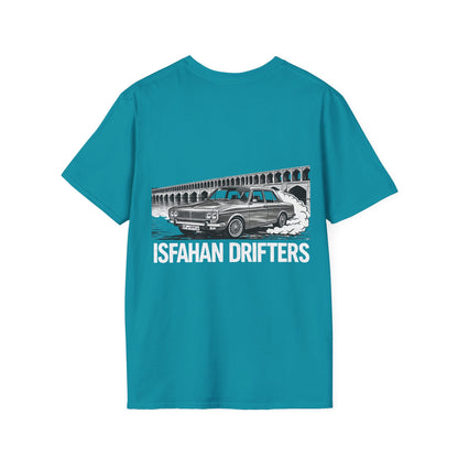 Tropical Blue – Isfahan Drifters BW Tee – back