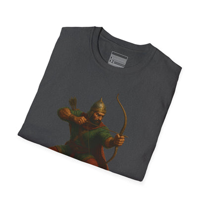 Dark Heather – Arash the Archer Tee – folded