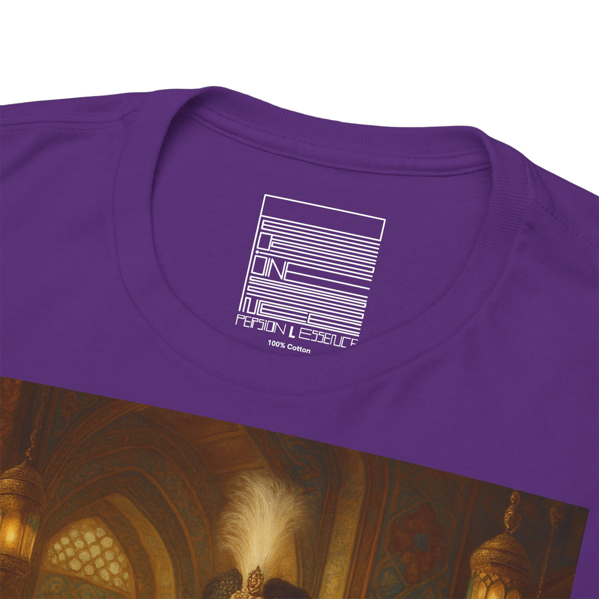 Purple – Ghajar Khan II Tee – close-up