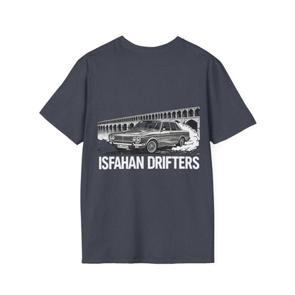 Heather Navy – Isfahan Drifters BW Tee – back