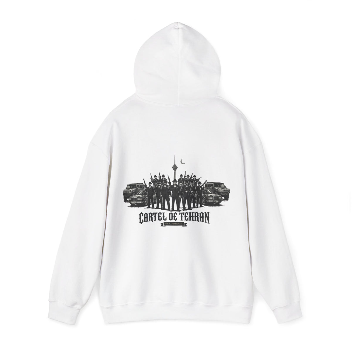 White – Cartel de Tehran Hoodie – back