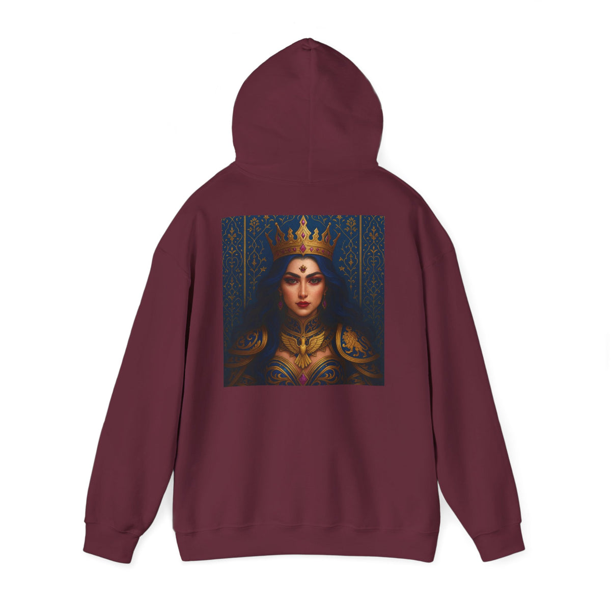 Maroon – Persian Queen Hoodie – back