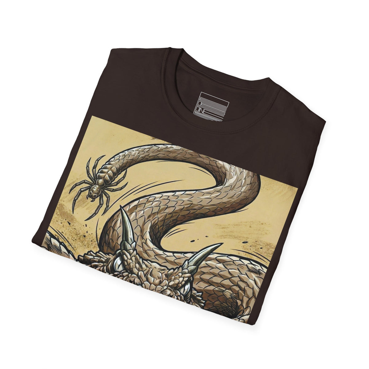 Dark Chocolate – Horned Viper Tee – folded