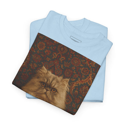 Light Blue – Persian Cat Tee – folded