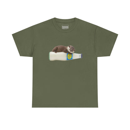 Military Green – Otter on AbAli Tee – front