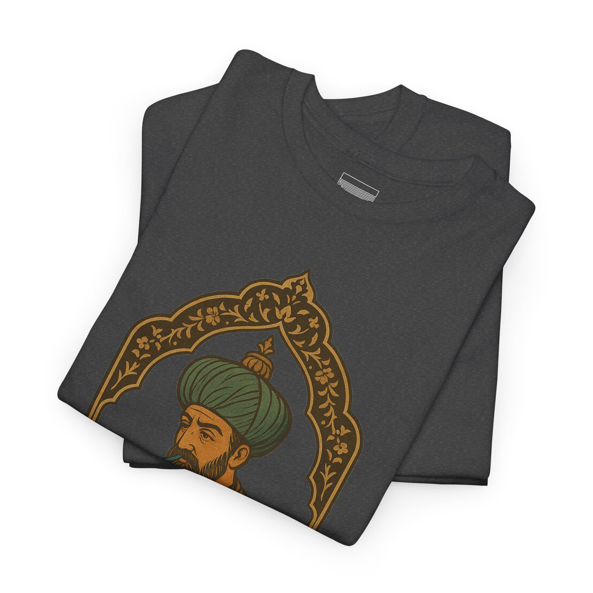 Dark Heather – Shaah Abbas Tee – folded