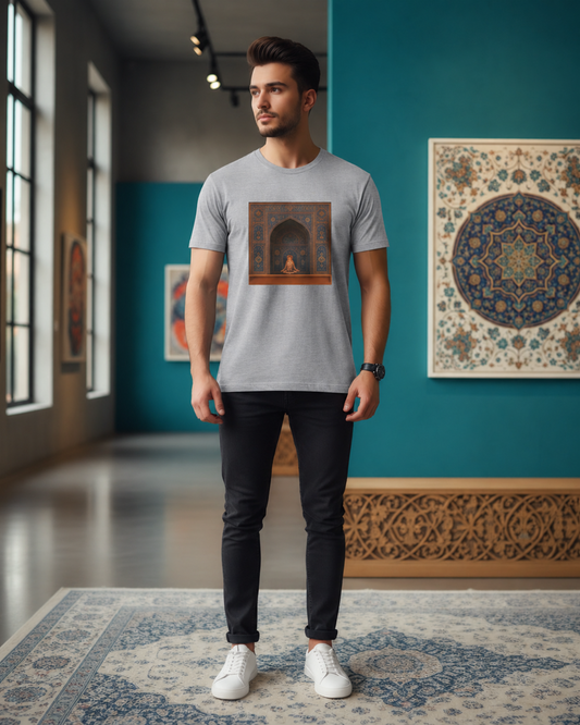 Sport Grey – Meditating Cheetah Tee – worn by model