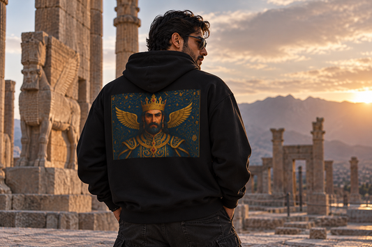 Black – Persian King Hoodie – worn by model