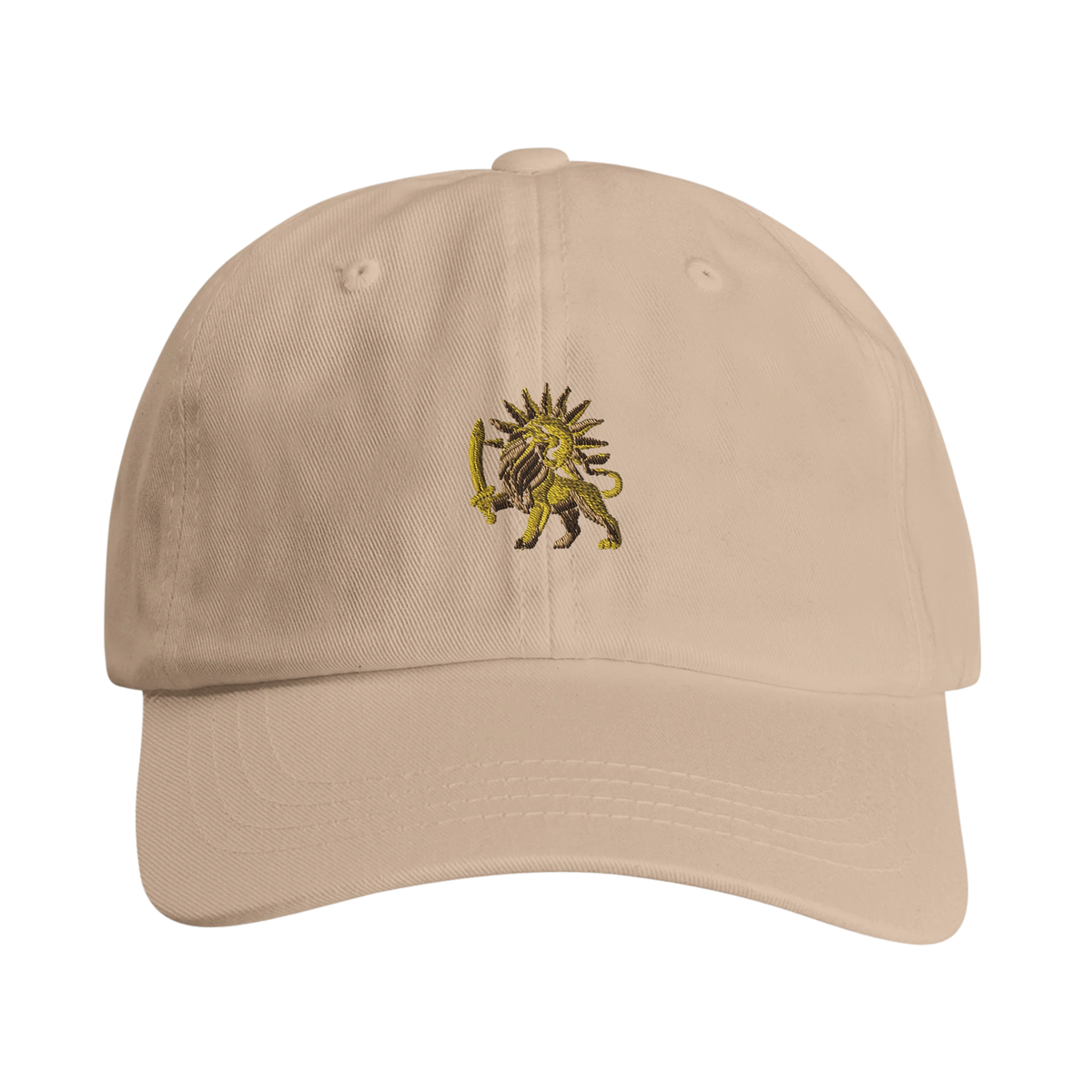 Khaki – Imperial Lion & Sun Cap – front