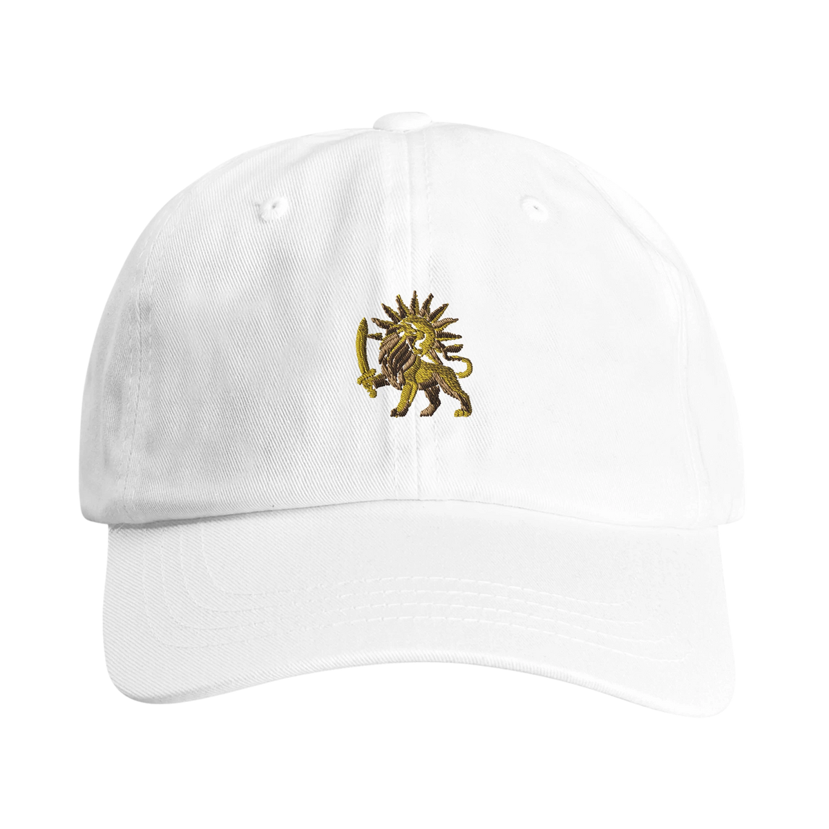 White – Imperial Lion & Sun Cap – front