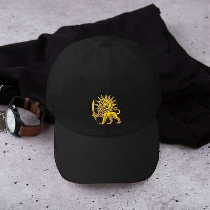 Black – Imperial Lion & Sun Cap – front view