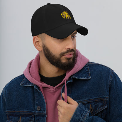 Black – Imperial Lion & Sun Cap – right front view