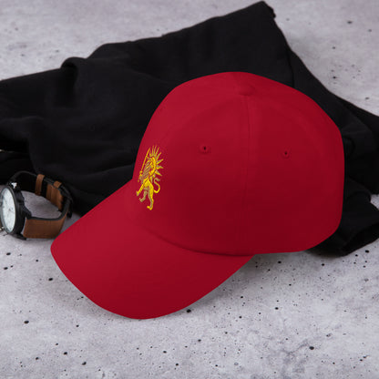 Cranberry – Imperial Lion & Sun Cap – left view