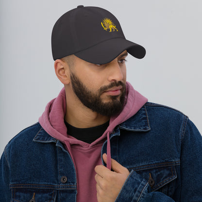 Dark Grey – Imperial Lion & Sun Cap – right front view