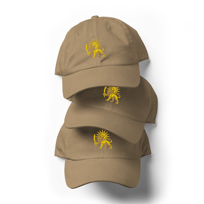 Khaki – Imperial Lion & Sun Cap – front view