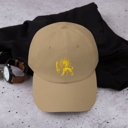 Khaki – Imperial Lion & Sun Cap – front view