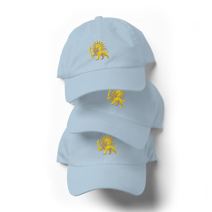 Light Blue – Imperial Lion & Sun Cap – front view