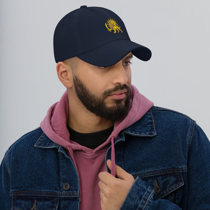 Navy – Imperial Lion & Sun Cap – right front view