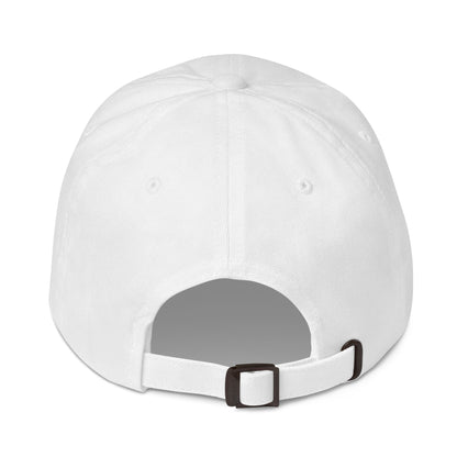 White – PEssence Black Cap – back view