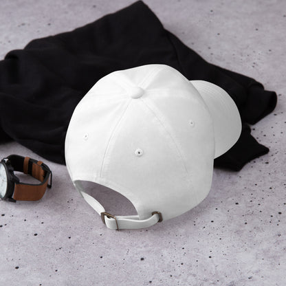 White – PEssence Black Cap – back view
