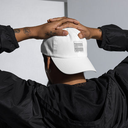 White – PEssence Black Cap – front view
