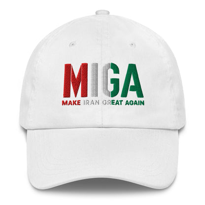 White – MIGA Imperial Cap – front view