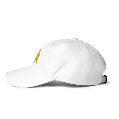 White – Imperial Lion & Sun Cap – left view