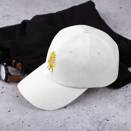 White – Imperial Lion & Sun Cap – left view