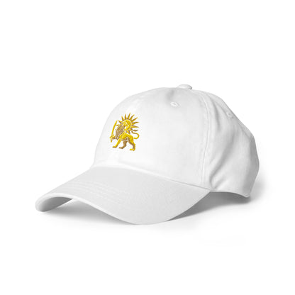 White – Imperial Lion & Sun Cap – left front view