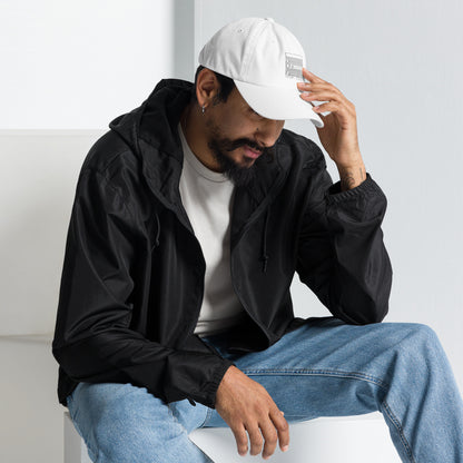 White – PEssence Black Cap – right side view