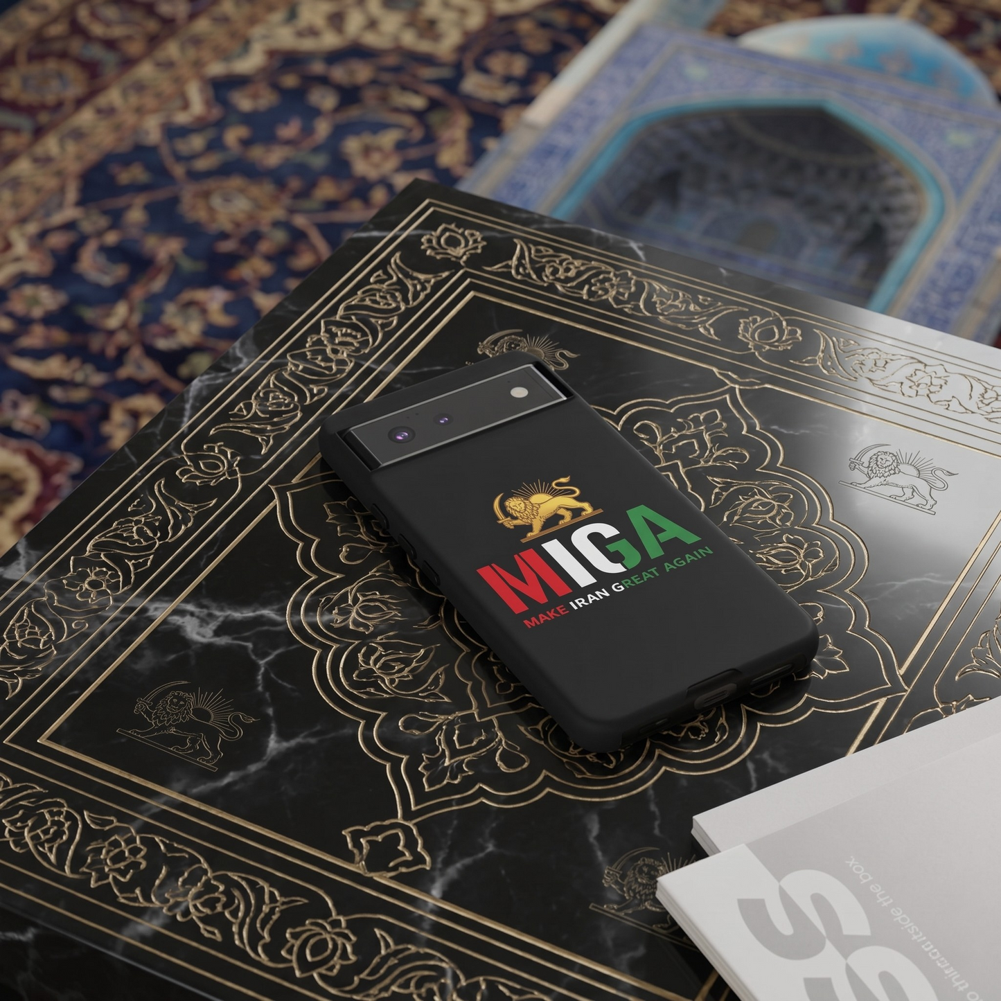 MIGA "Make Iran Great Again" Lion & Sun Phone Case