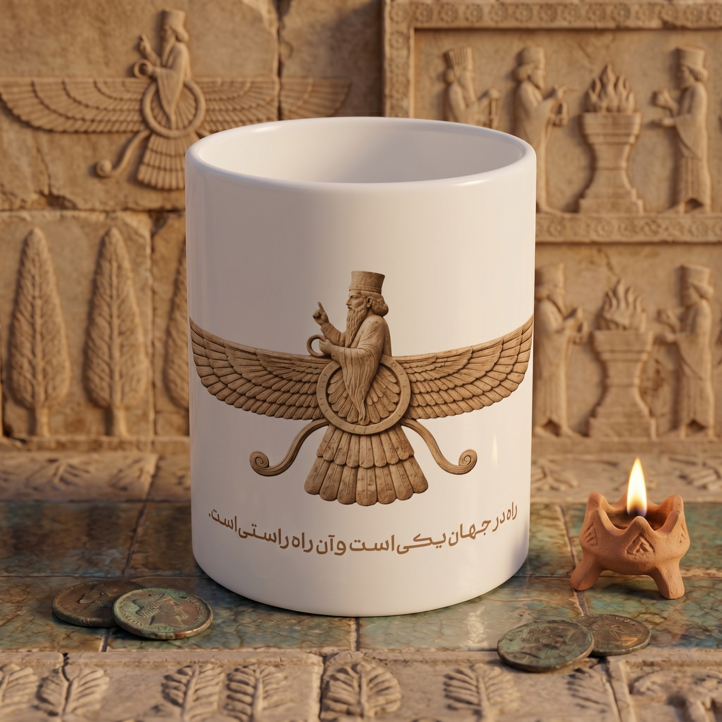 Farvahar Emblem Ceramic Mug