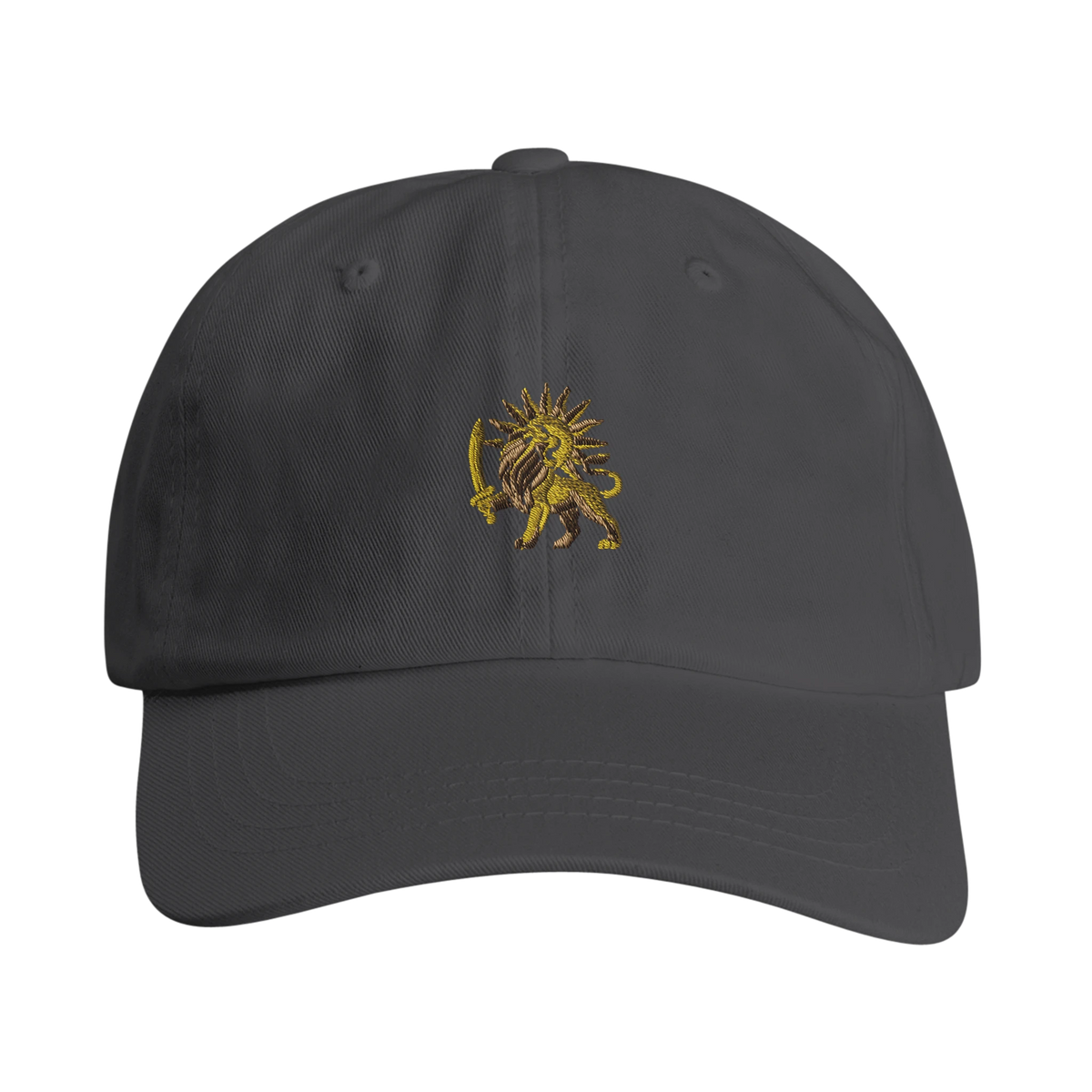 Dark Grey – Imperial Lion & Sun Cap – front